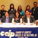 From left to right, bottom to top: Mr. Emilio Virtudes (Executive Vice President Internal Affairs, CCIP); Ms. Jing Lagandaon (Chief Operating Officer, GLMP); Mr. Siliman Sy (President, CCIP); Ms. Monina Leslie Ferrer (Vice President for Programs, CCIP); Ms. Katrina Lagandaon (Business Development Officer, GLMP); Ms. Jara Lauzon (Project Manager, GLMP); Ms. Karen Pareja (Project Executive Officer; GLMP); and, Mr. Rolando C. Lagman, Jr. (Vice President for Government and Industry Affairs Committee).